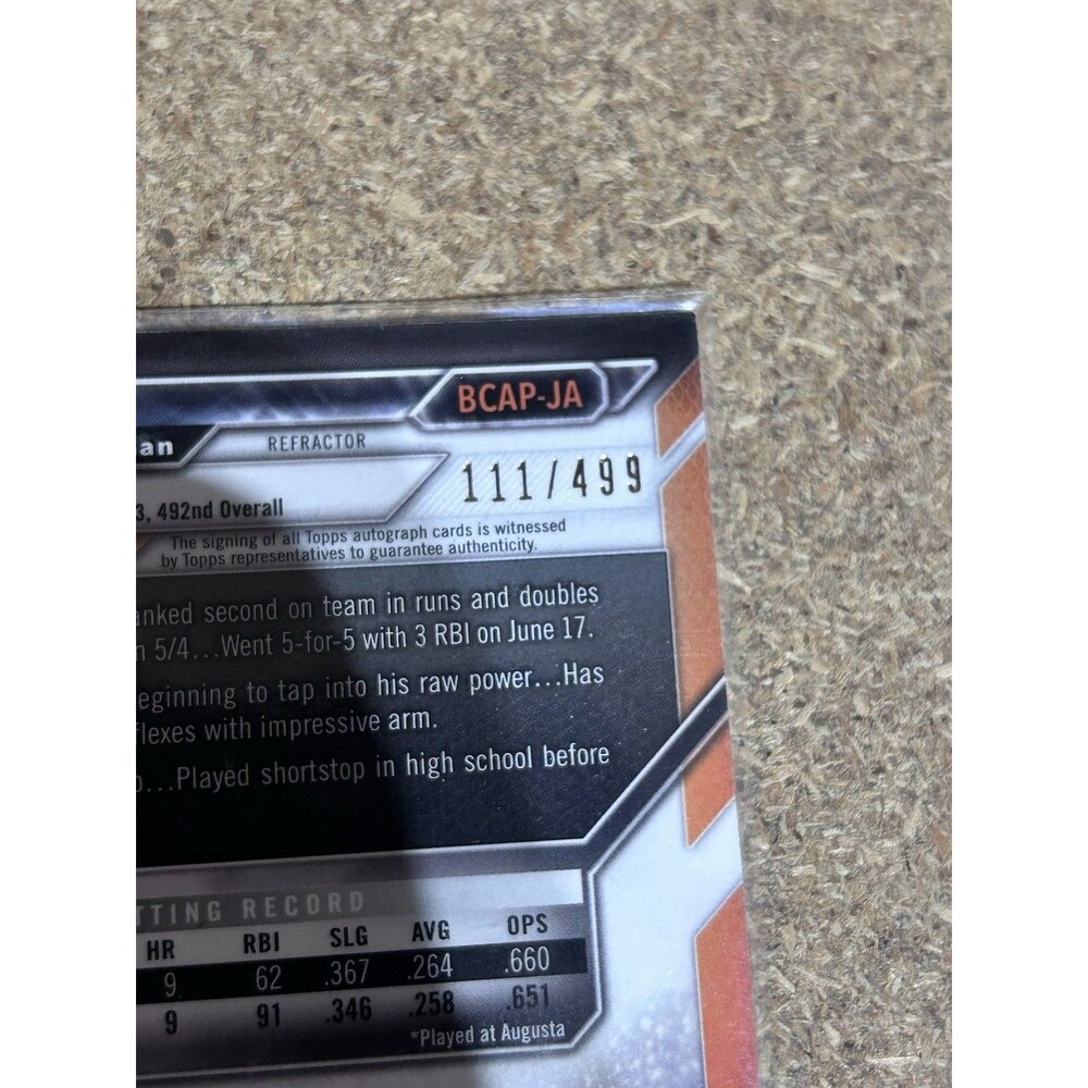 Topps 2016 Bowman Chrome Prospects Autographs Jonah Arenado Auto RC #BCAP-JA - Picture 3 of 3